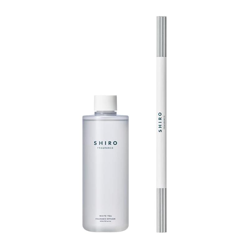 SHIRO ホワイトティー フレグランスディフューザーリキッド 300mL | 3か月目安 香料リニューアル前 ルームフレグランス 詰め替え用リキッド＋スティック