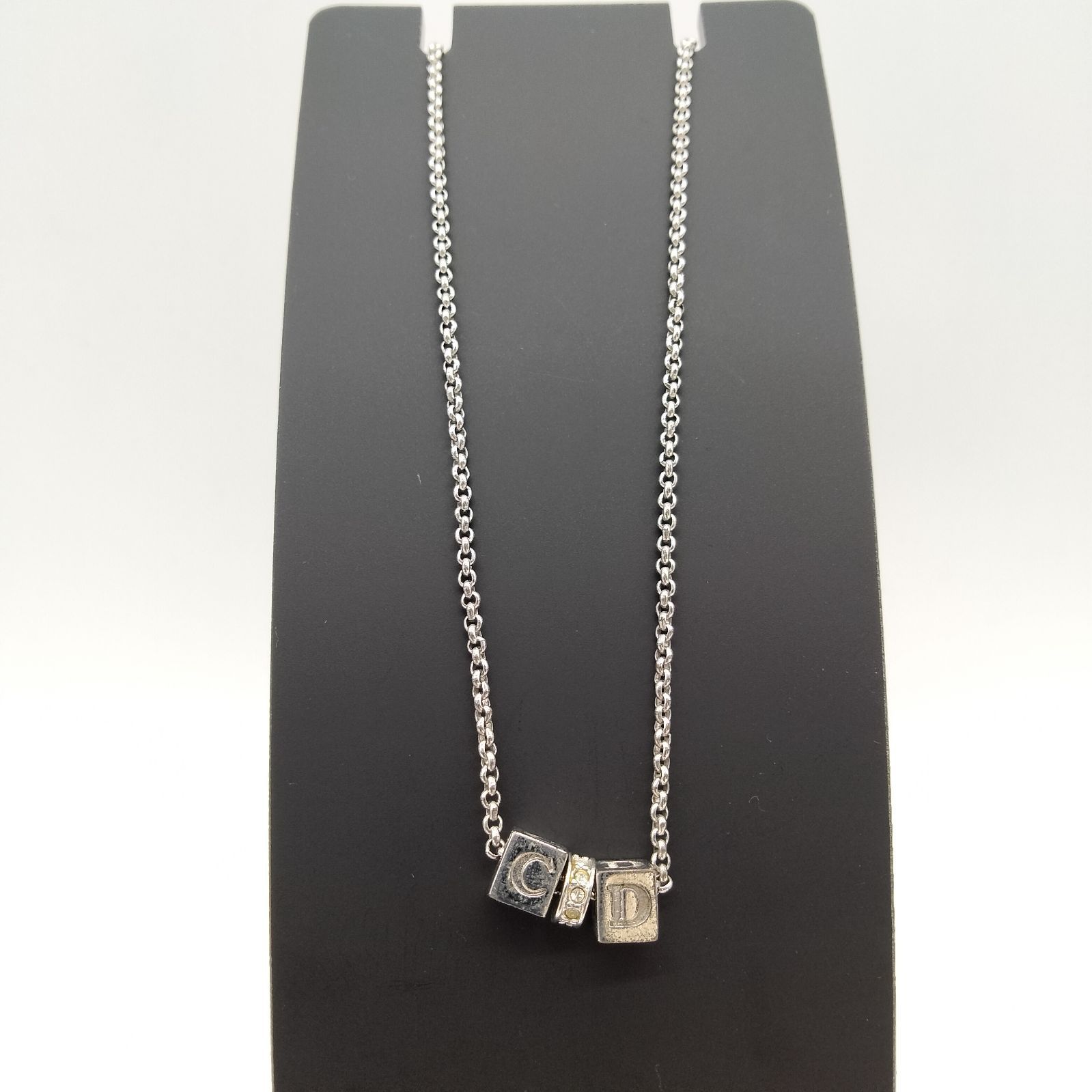 Dior ディオール ネックレス シルバー キューブ 中古・古着通販】Christian Dior (クリスチャン ディオール