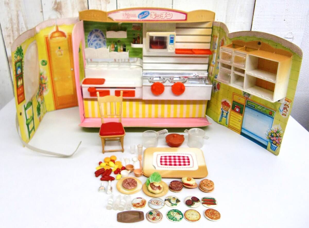 ●レトロ ＊TAKARA タカラ＊リカちゃんのおりょうりキッチン おいしいごちそうできたかな ＊ドールハウス ごっこ遊び ままごと