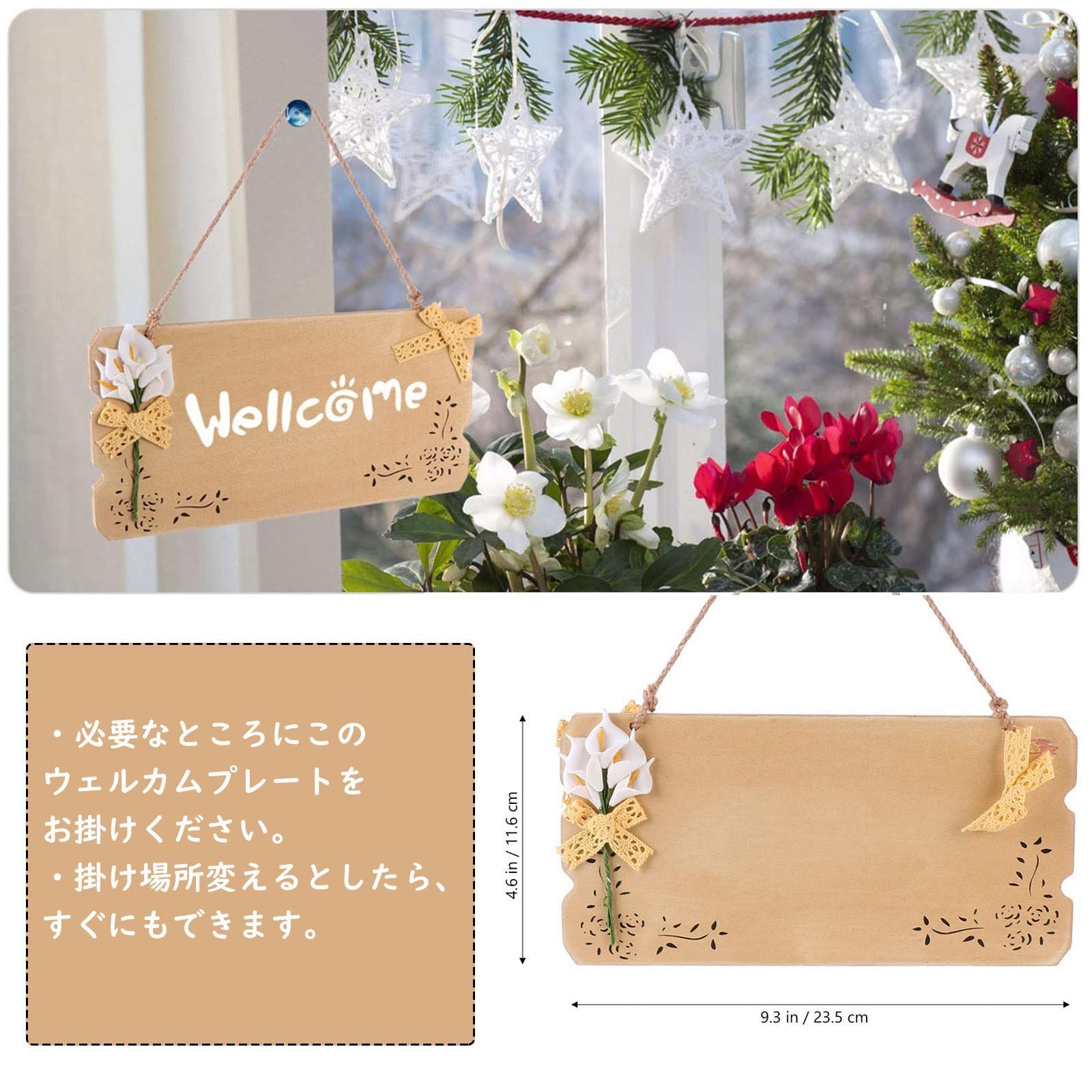 人気商品】ハンギングペンダント 壁掛けアート ドア看板 ウッドサイン