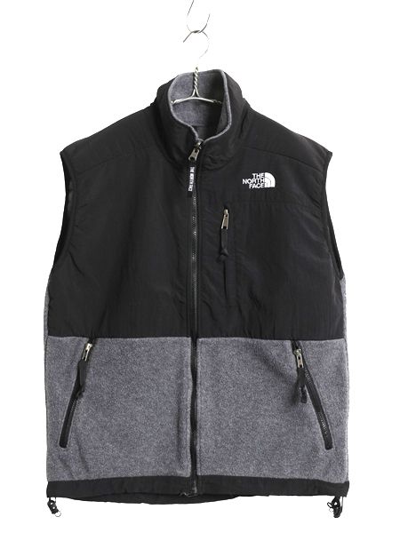 なクーポン配布中! ノースフェイス デナリ ベスト レディース М | アウトドア 前開き 重ね着 フルジップ フリース ナイロン ハイネック ワンポイント 黒 灰