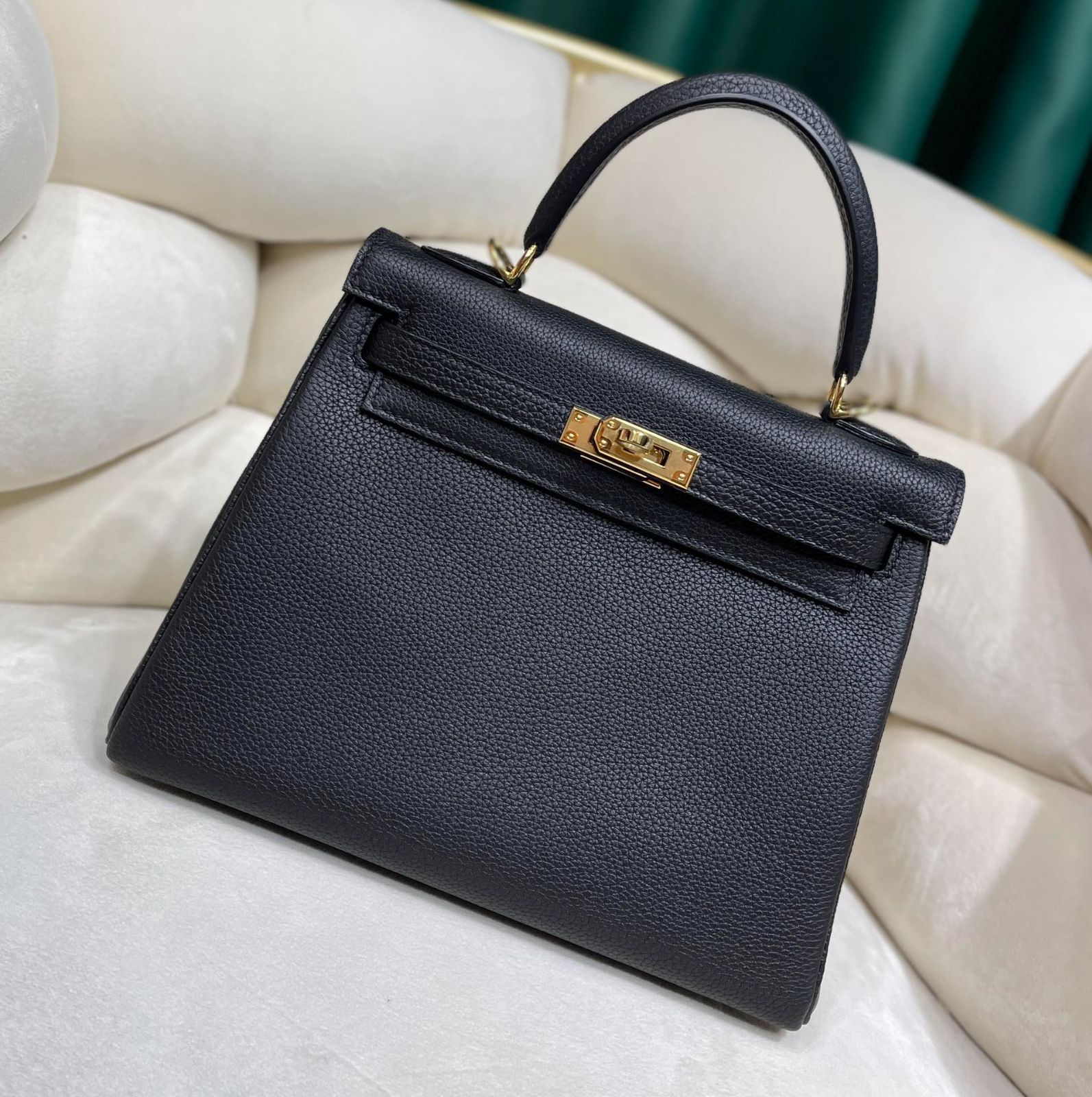 エルメス kelly 黒の女性用ハンドバッグ｜ ｜ -WTO輸入4