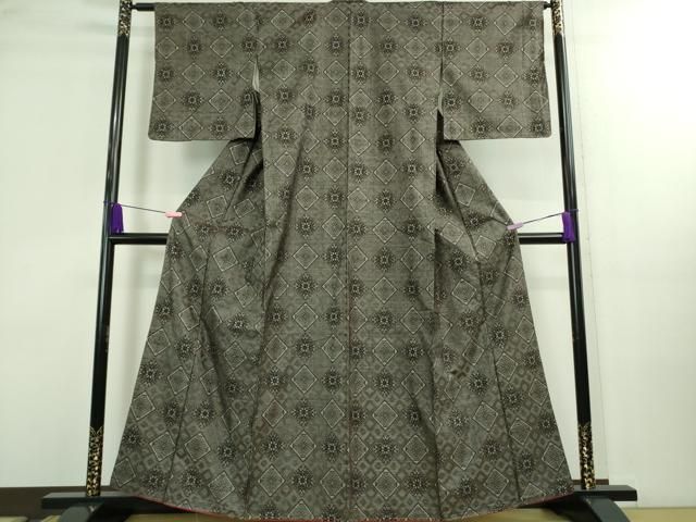 平和屋着物 本場大島紬 龍郷絣 森田登喜江作 証紙付き ♥ DZAA9949kh5