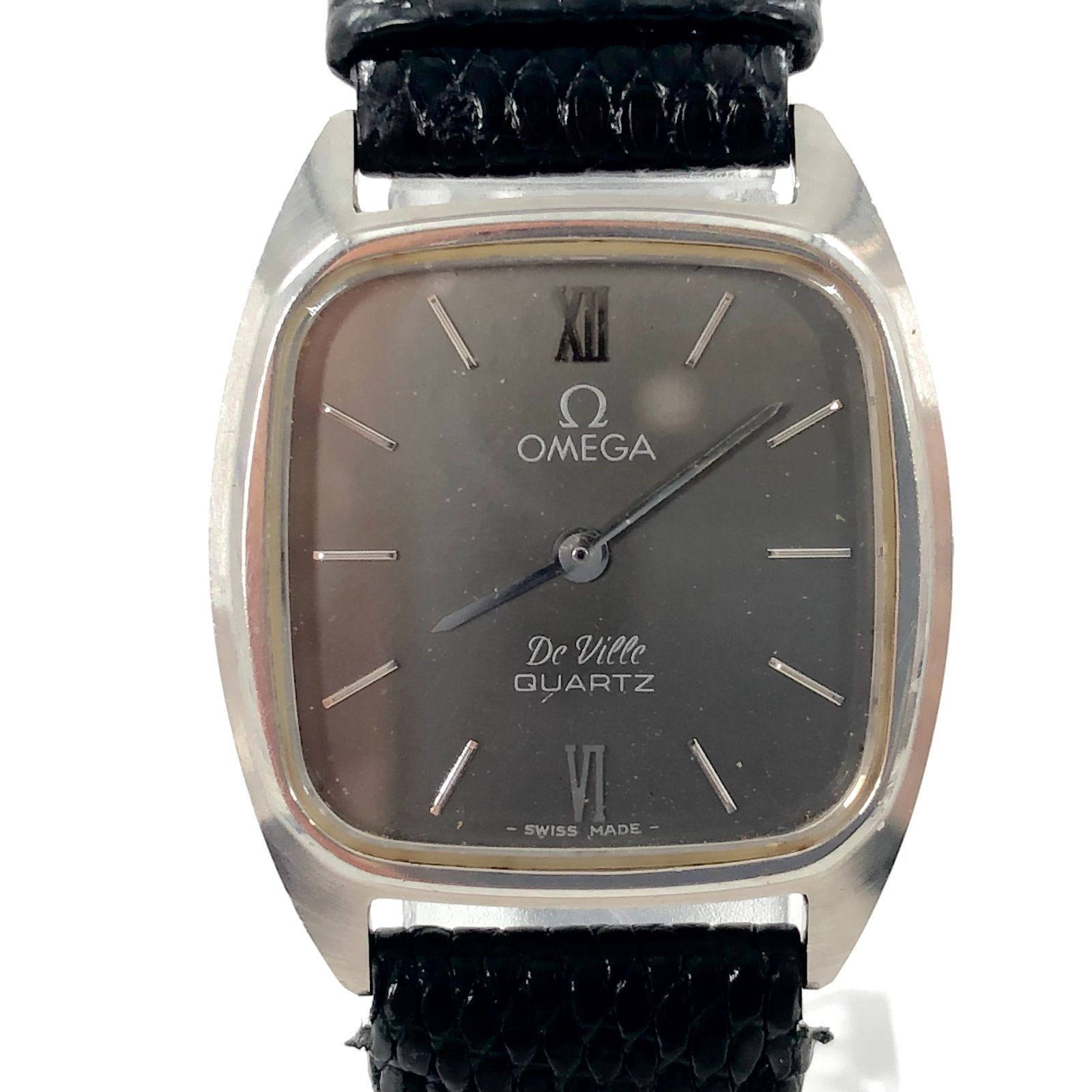 OMEGAオメガ 本物 De Villeデビル プッシュリューズ QZ クオーツ GP