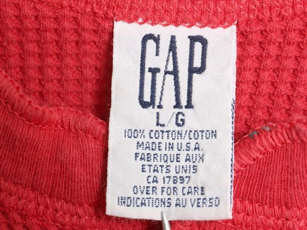 【オールドギャップ】【90s made in usa】サーマルTシャツ お得なクーポン配布中!】 90s USA製 オールド ギャップ ヘンリー