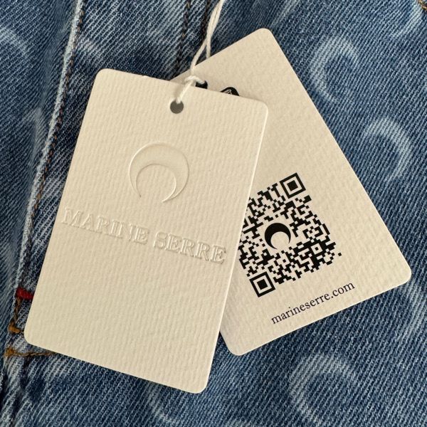 未使用】Marine serre/マリーンセル MOON LASER DENIM STRAIGHT