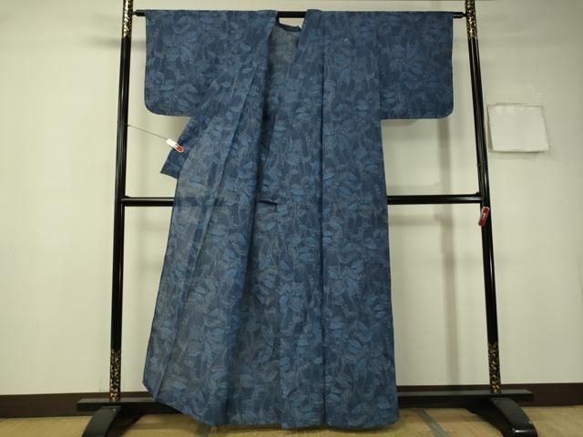 平和屋着物＊夏物　小千谷ちぢみ　枝葉文　麻　逸品　未使用　CAAT7384vp 平和屋着物＊夏物 小千谷ちぢみ 枝葉文 麻 逸品 未使用 CAAT7384vpの