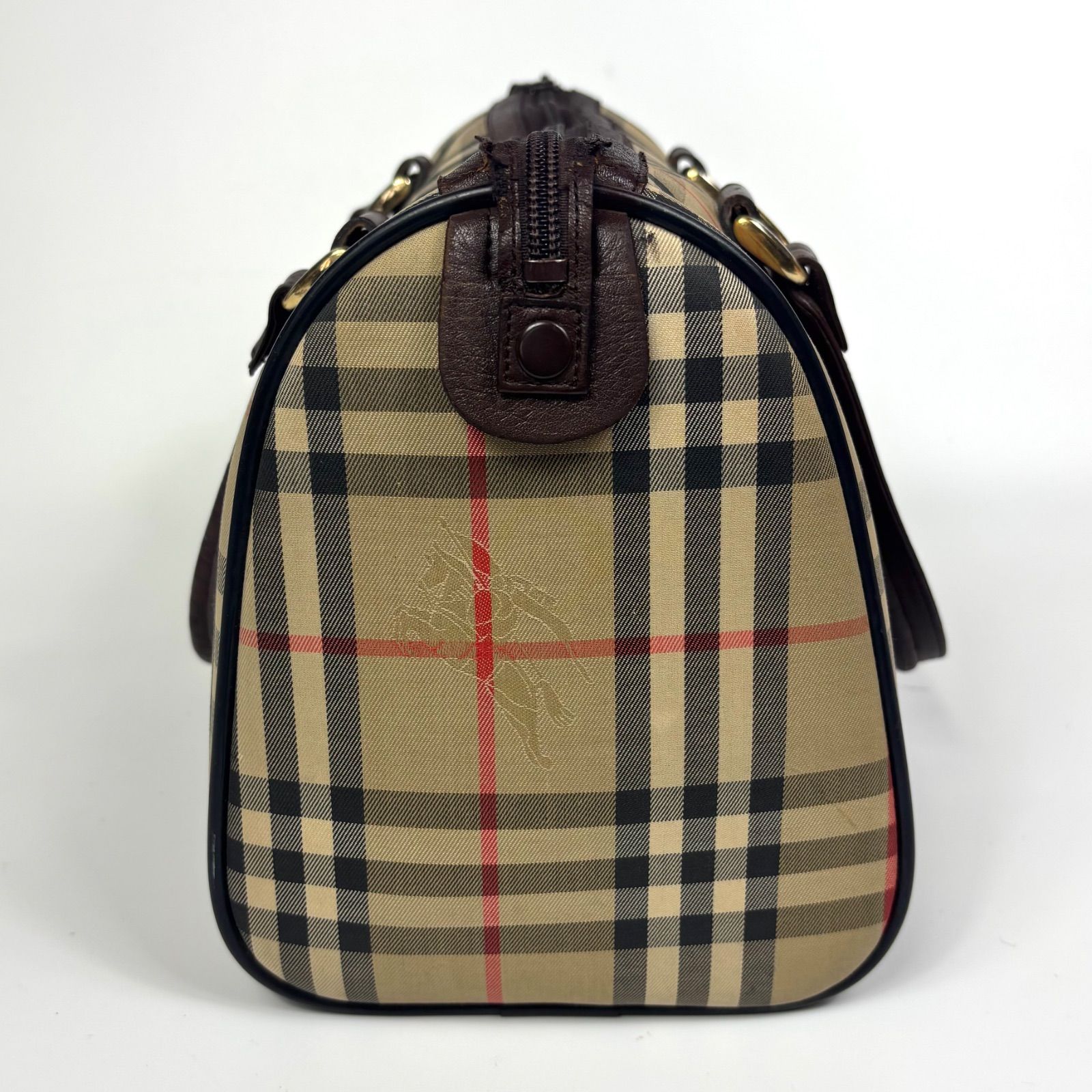 BURBERRY バーバリー ヴィンテージ ボストンバッグ ハンドバッグ ノバ 