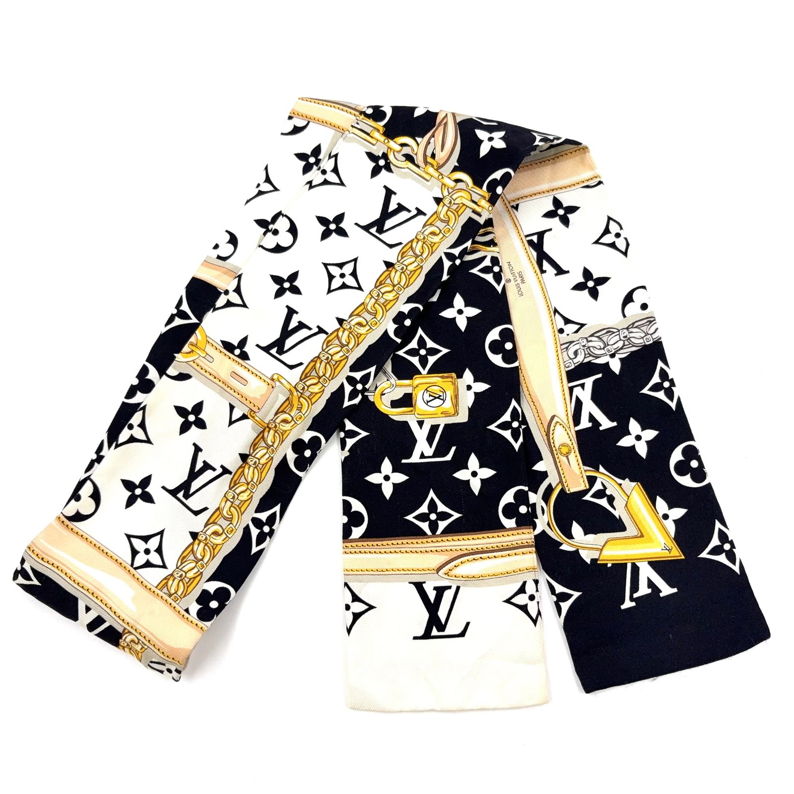 みかん様　LOUIS VUITTON ルイヴィトン スカーフ バンドー LOUIS VUITTON バンドー モノグラム コンフィデンシャル シルク