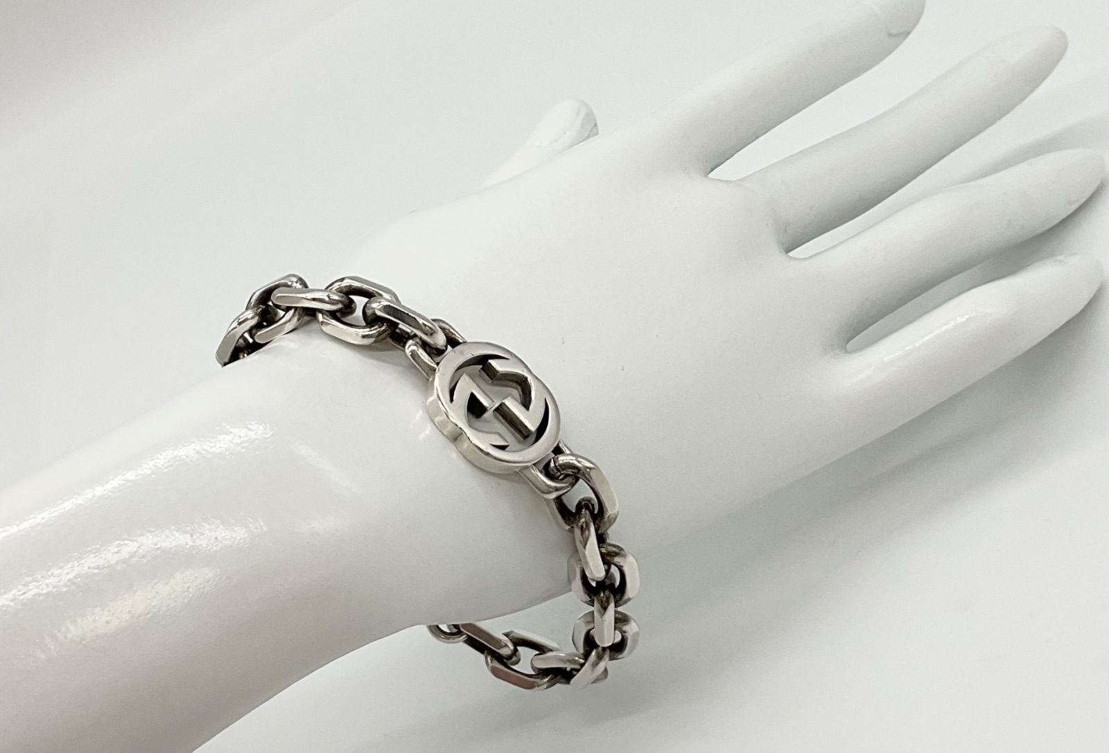 GUCCI グッチ インターロッキング チェーン 18 ブレスレット 925