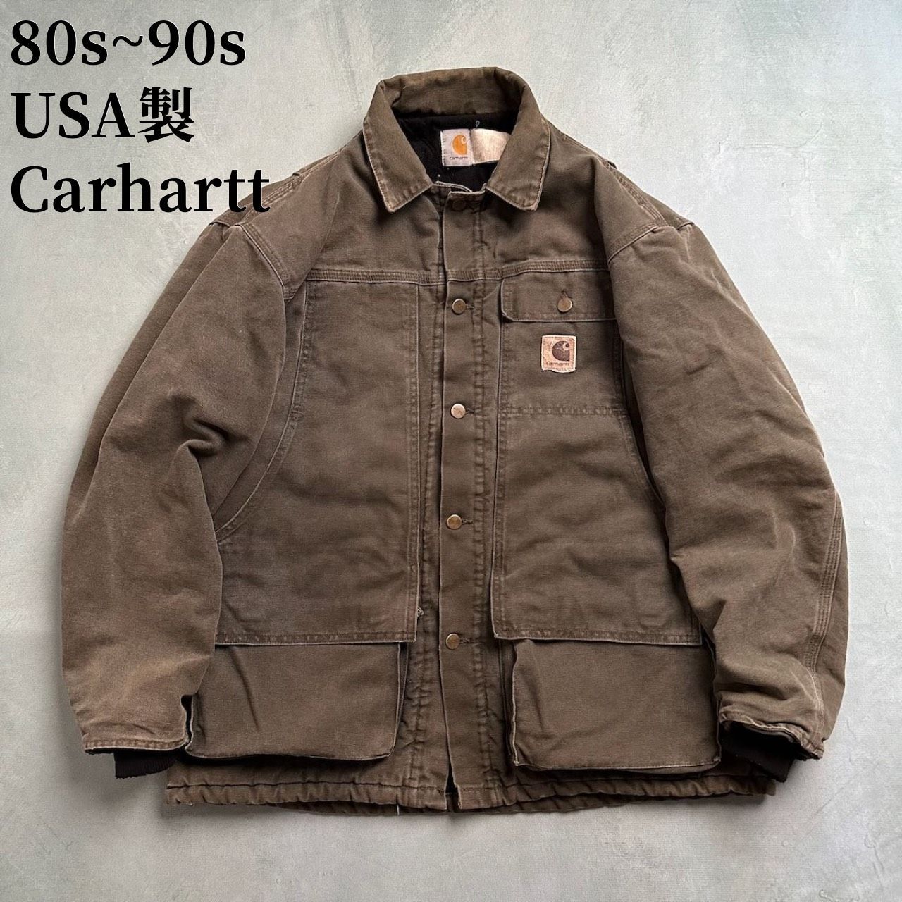 80s~90s USA製 Carhartt カーハート ダック地 ワークジャケット カーキ 古着 - メルカリ