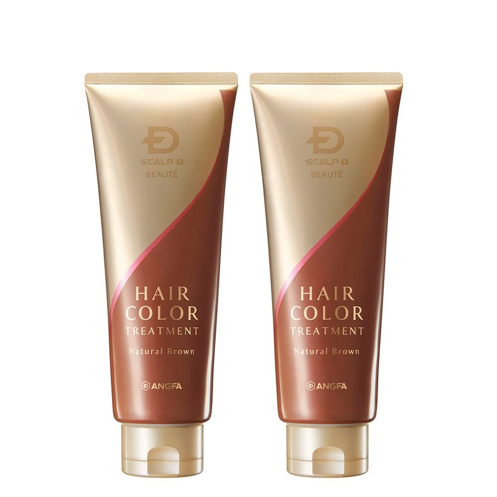 【新着商品】ナチュラルブラウン 2本セット [ 白髪染め ] ヘアカラートリートメント [ 深染め ][ 女性用 ボーテ ][ サロン仕上がり][ 自宅で簡単][ ボリューム ][ スカルプD ツヤ感 ][ 全体染め染