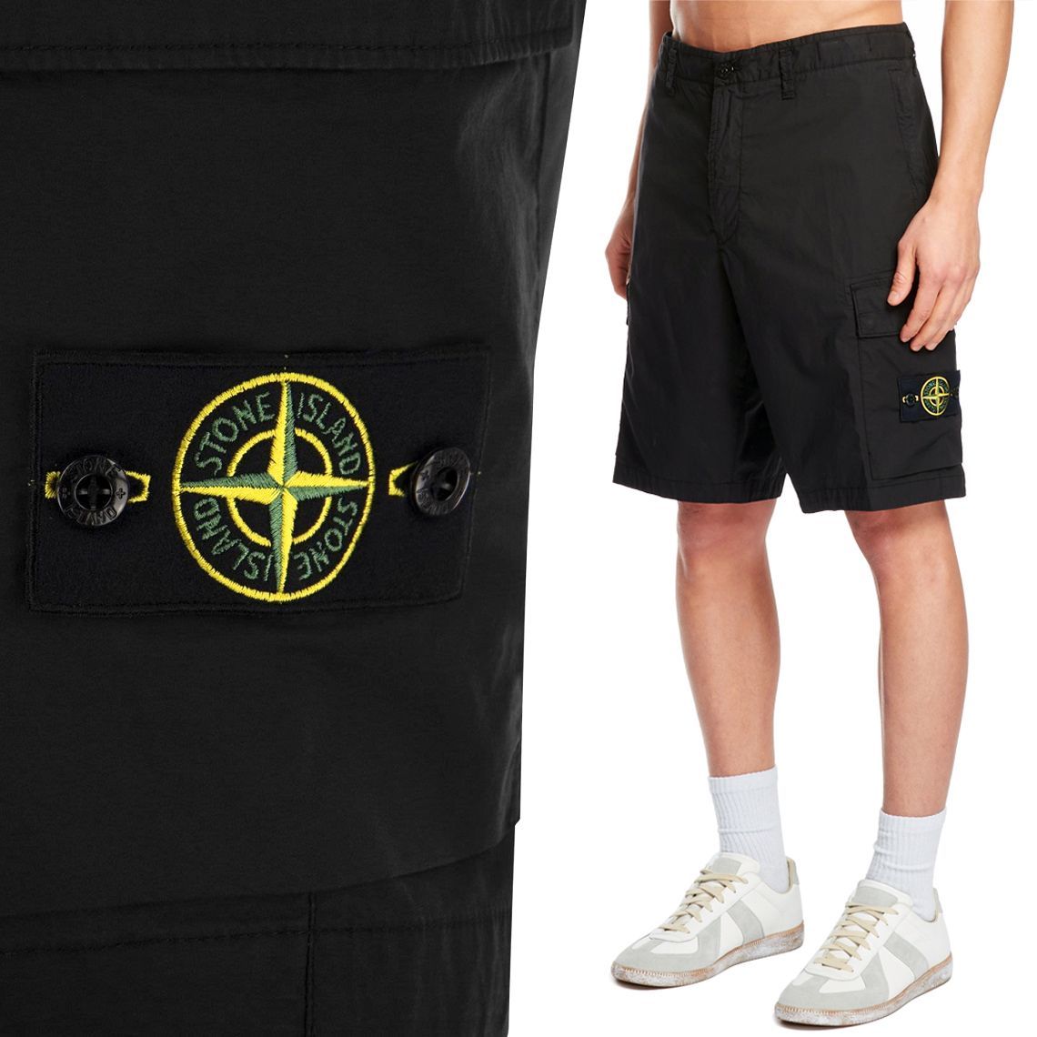 STONE  ショートパンツ STONE ISLAND (ストーンアイランド) NYLON METAL カーゴ バミューダ