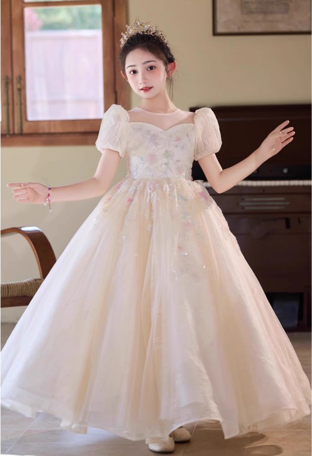 子供用のドレス司会者用のドレスファッションショー用のピアノ用のドレスです