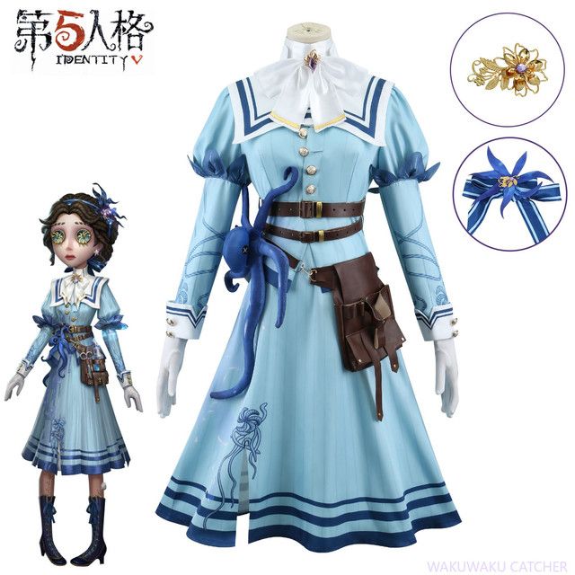 コスプレ衣装 アイデンティティV ドクター エターナルフラワー 金属ヘッドアクセサリー 紫スキンカード アニメゲーム衣装