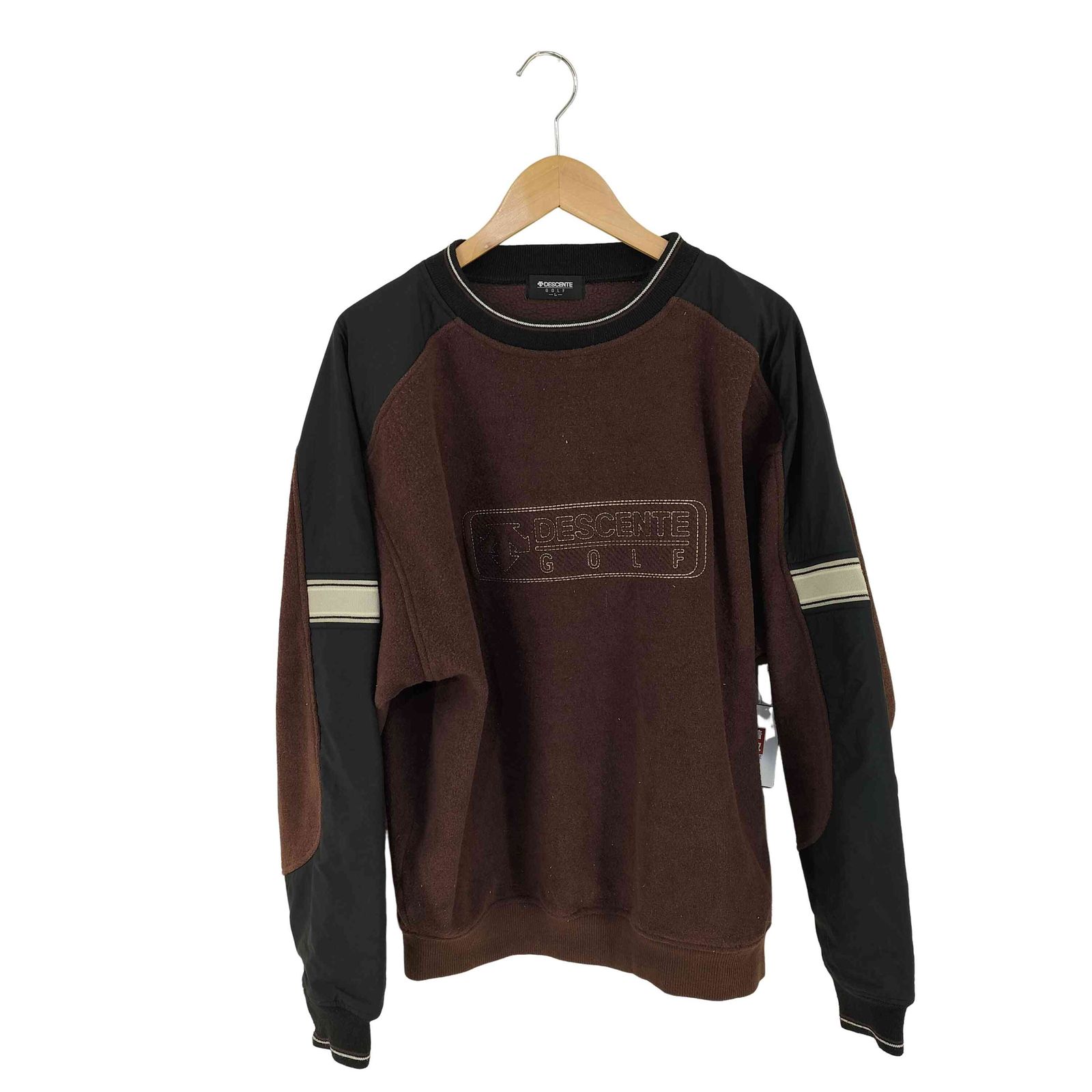 デサントゴルフ descente GOLF フリースナイロン切替 フロトロゴ刺繍スウェット メンズ JPN：L