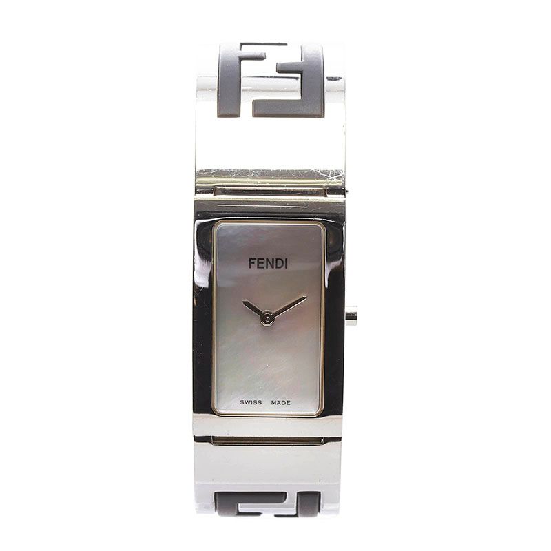フェンディ 3250L シルバー ステンレススチール ラバー レディース  