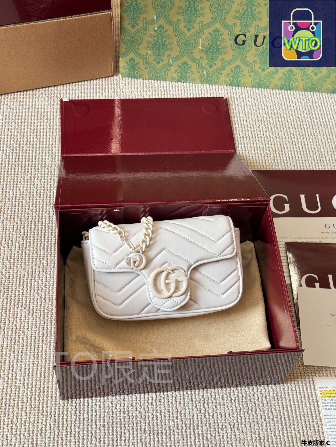 1回のみ着用GUCCI GGマーモント 39 本革ラムレザー 1回のみ着用GUCCI