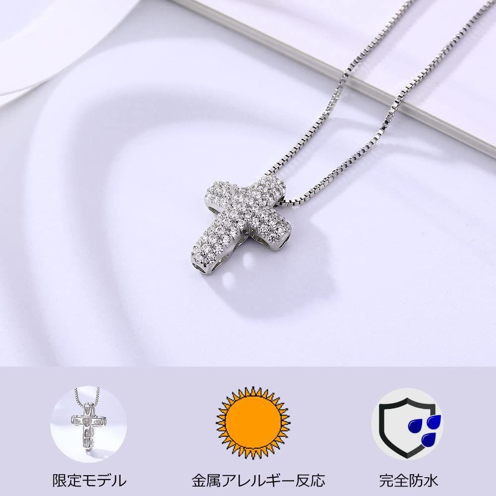【色: ピンクゴールド】Takeda Jewelry クロス パヴェ ネックレス