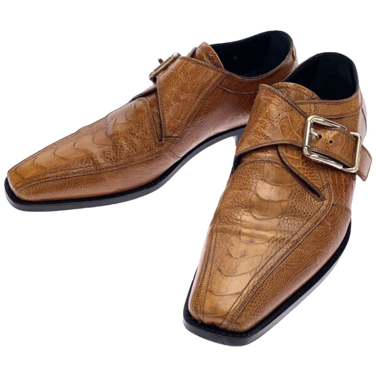 DOLCE&GABBANA オーストリッチレッグ ドレスシューズ