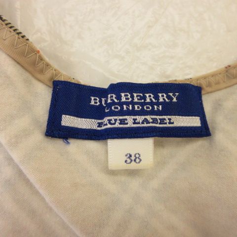 未着品 BURBERRY LONDON リネン混 インディゴフリルカットソー