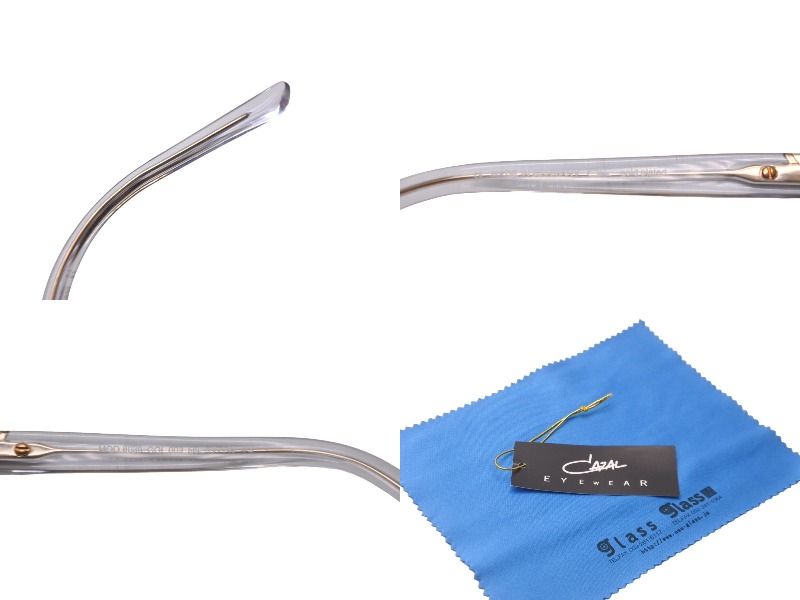 美品　カザール　MOD.8039　サングラス　クリア　56□17　145 Cazal Sunglasses 8039