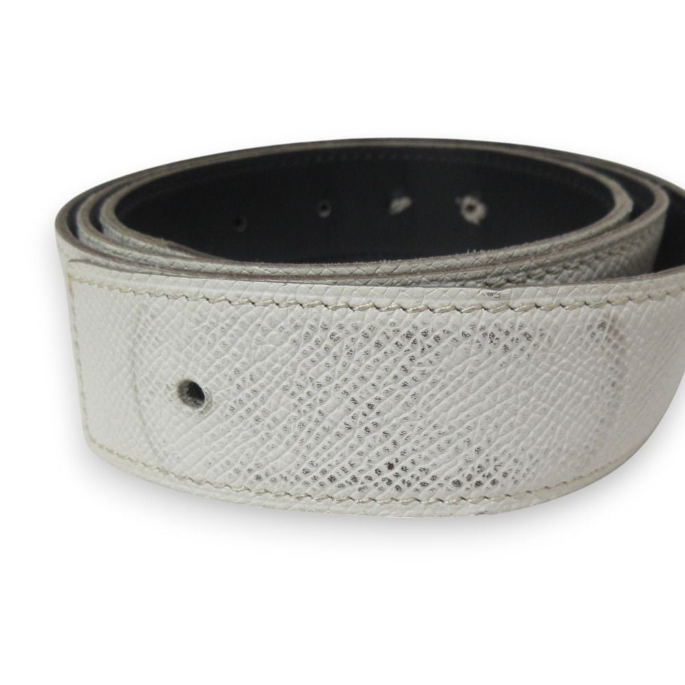 HERMES エルメス エブリン Hロゴ パンチングプレート レザー ベルト  