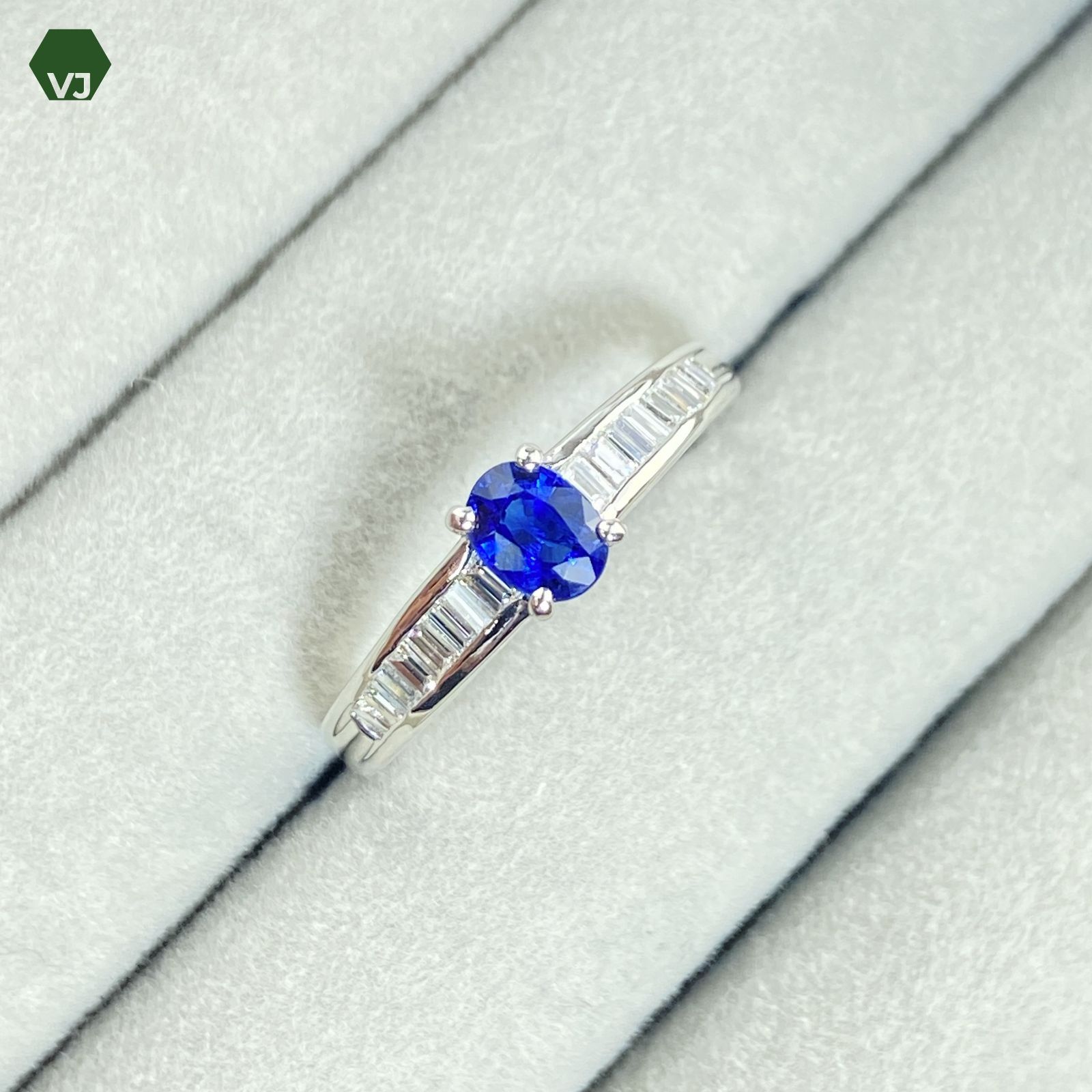 26-06】サファイア ダイヤモンド リング S0.46ct D0.26ct【中古 