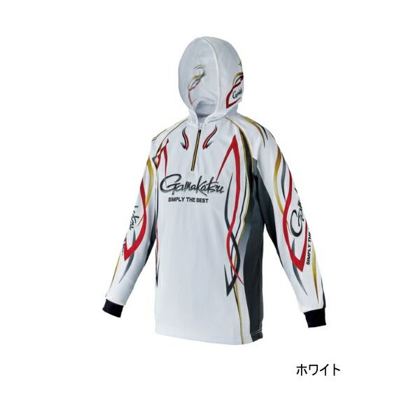 ≪ 25年4月新商品 ≫ がまかつ 2WAY プリントジップシャツフーディ GM-3736 ホワイト 7Lサイズ