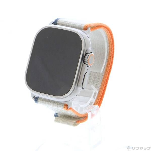 〔 品〕 Apple Watch Ultra 2 GPS Cellular 49mm チタニウムケース オレンジ ベージュトレイルループ 352
