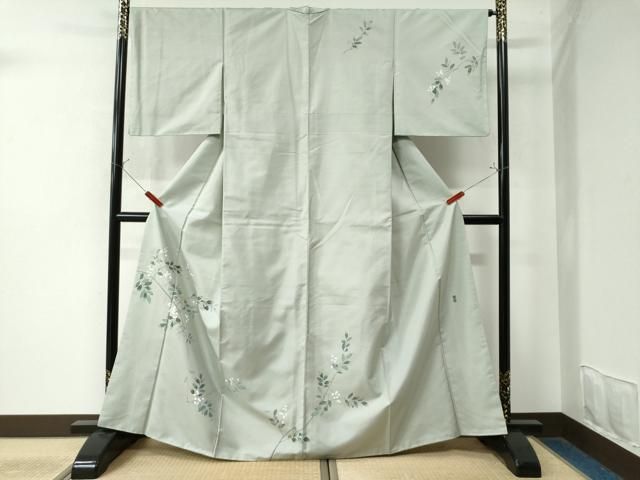 平和屋着物□上質な紬 南天文 正絹 逸品 BAAR1193by