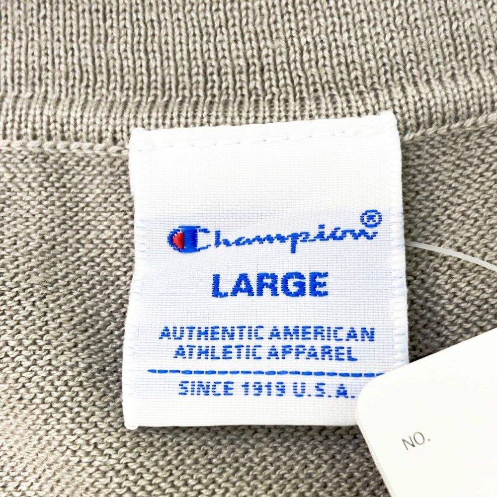 サイズ：L CHAMPION GOLF チャンピオンゴルフ  サマーニット襟付きTシャツ  ベージュ系 [240101459546] ゴルフウェア メンズ ストスト サイズ：L CHAMPION GOLF チャンピオンゴルフ サマーニット襟