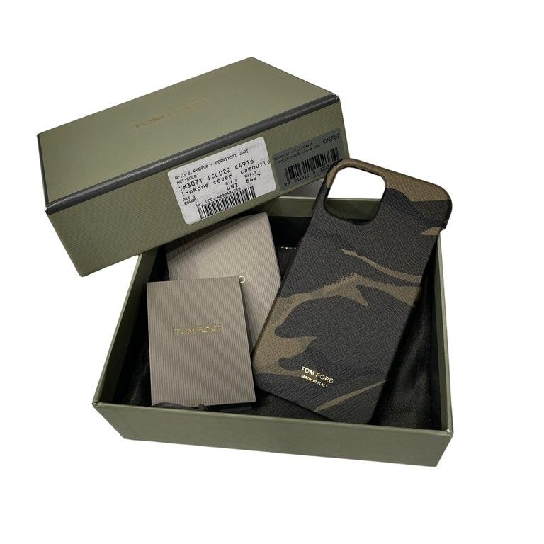TOM FORD iPhone11 カモフラージュレザースマートフォンケース