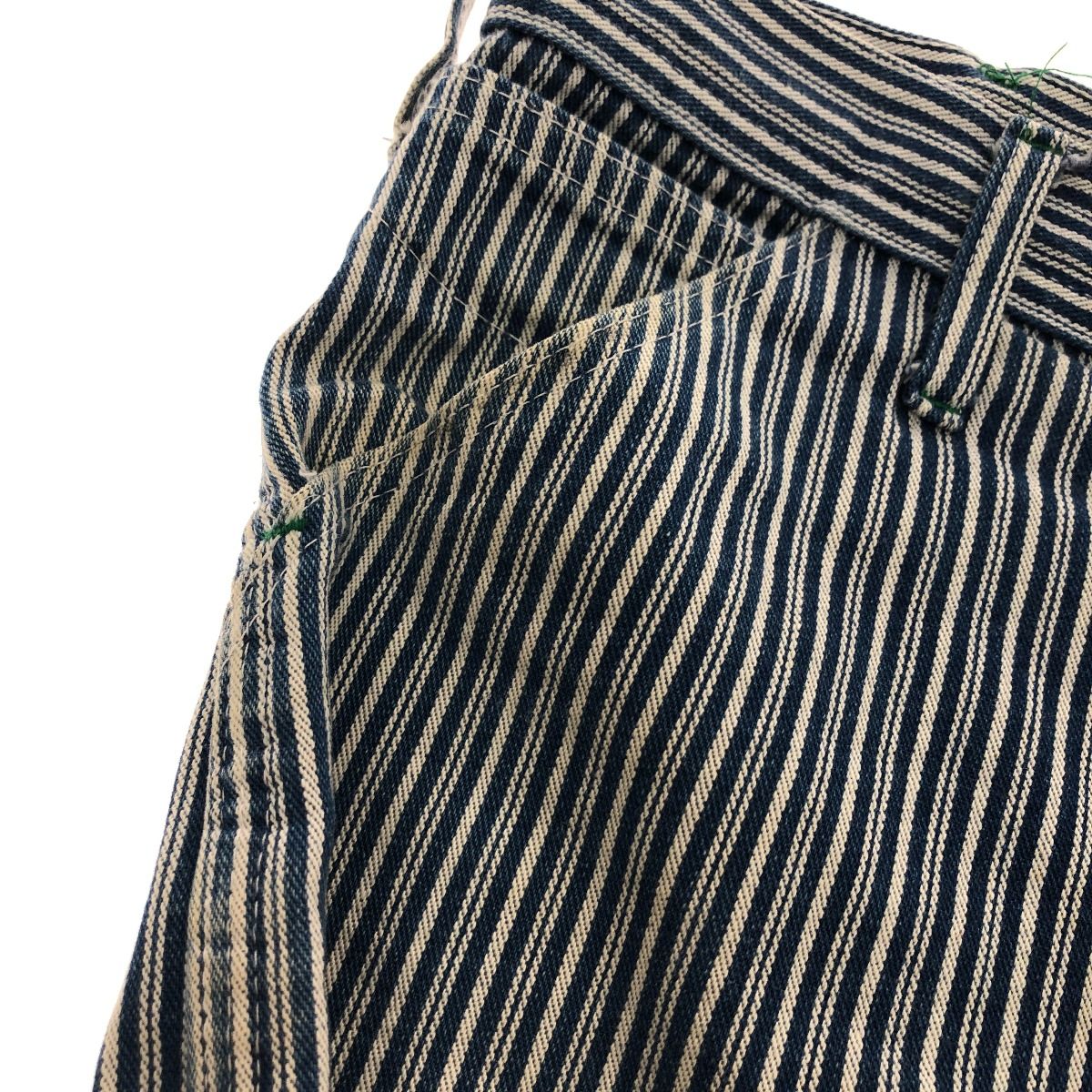 □□70s SWEET-ORR パンツ ペインターパンツ SIZE 不明 ヒッコリー セミオートマチックTALONジッパー 古着 ブルー □□70s SWEET-ORR パンツ ペインターパンツ SIZE 不明 ヒッコリー