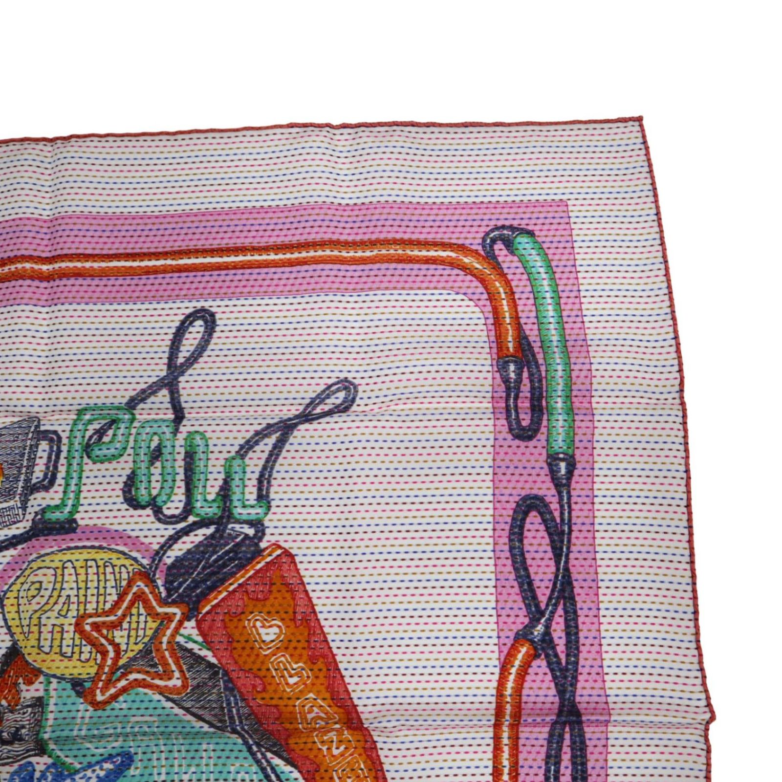 新品！エルメス　シュヴァロスコープネオンポワンティエ エルメス カレ70 スカーフ 2023 S/S ”シュヴァロスコープ・ネオン