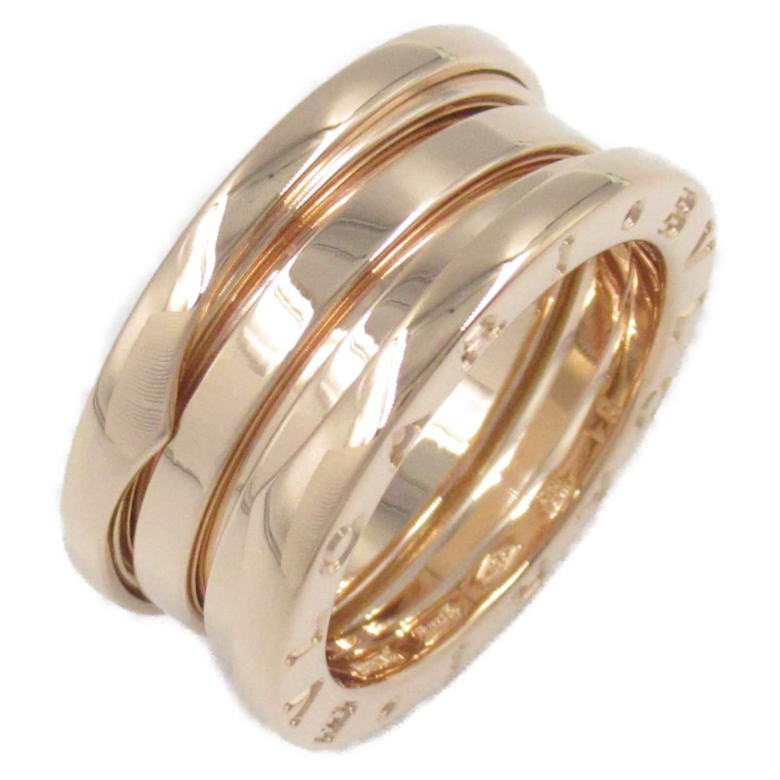 ブルガリ BVLGARI リング 指輪 B-zero1 ビーゼロワン リング 2バンド K18PG ピンクゴールド B-zero1リング 2バンド ユニセックス Used A