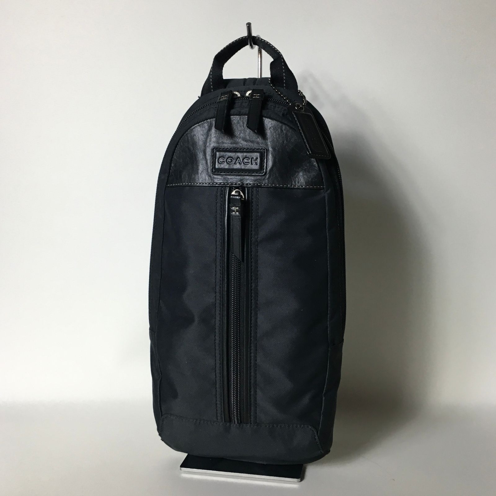 2510-32｜コーチ ボディバッグ ナイロン レザー ブラック