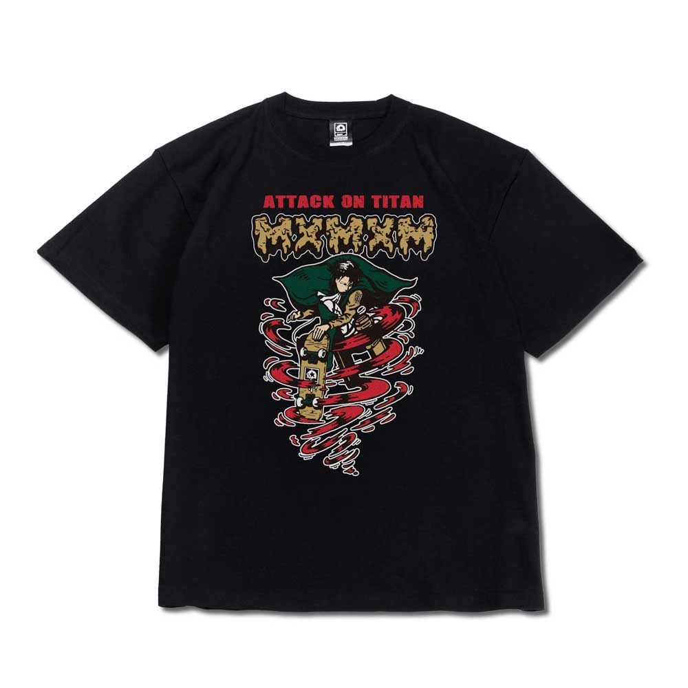 【2024SS】進撃の巨人 x MAGICAL MOSH MISFITS マジカルモッシュミスフィッツ MxMxM MAGICAL MOSH LEVI TEE (RED) リヴァイ Tシャツ 半袖