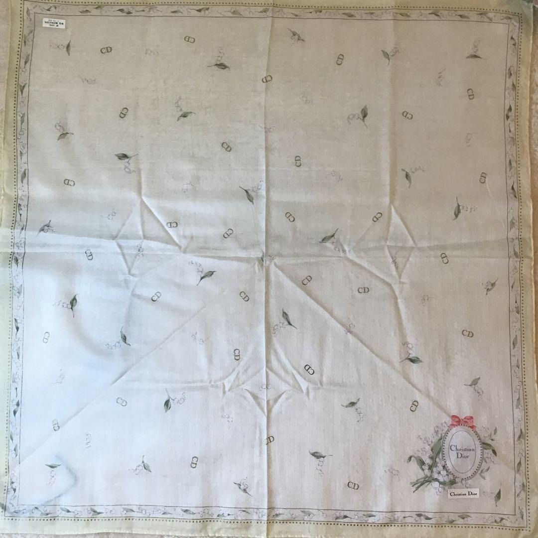 クリスチャンディオール ハンカチ スカーフ Christian Dior すずらん