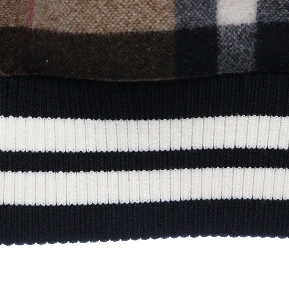 BURBERRY (バーバリー) Felton B Logo Check Wool Blend Varsity