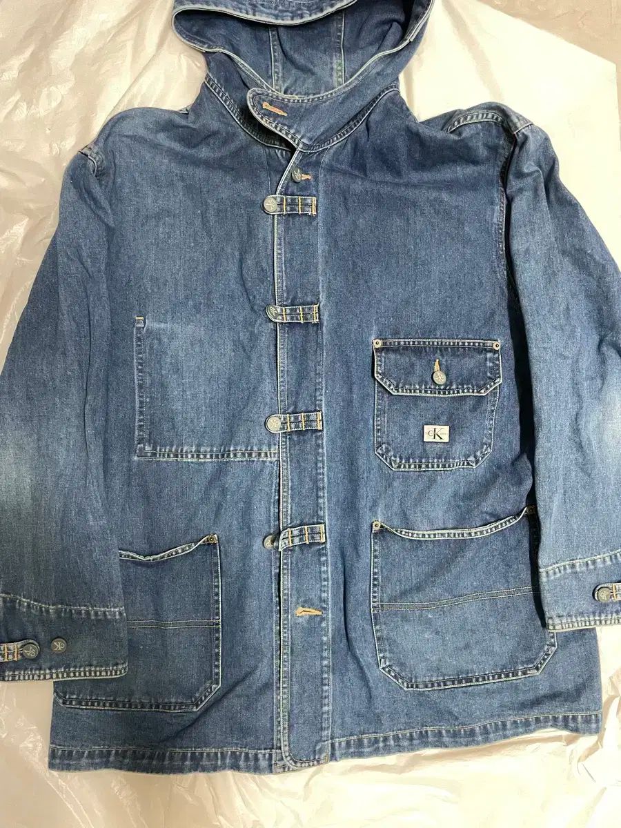 Calvin Klein(カルバ・ンクライン) デニム フード ワークジャケット デニムジャケット
