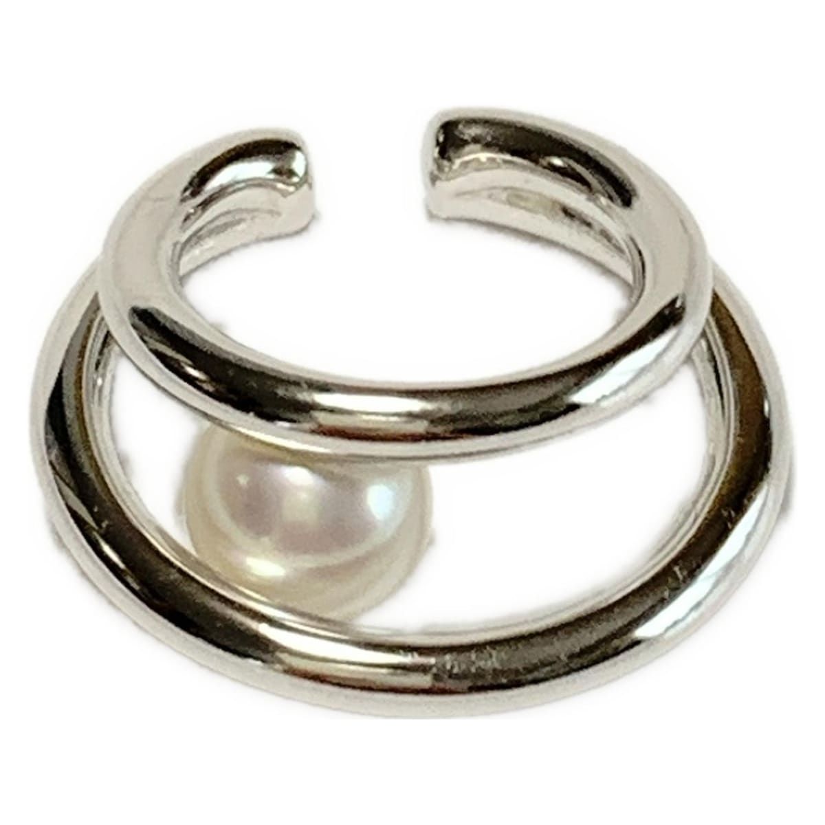 mikimoto ミキモト イヤリング - シルバー×アイボリー イヤリング 片側