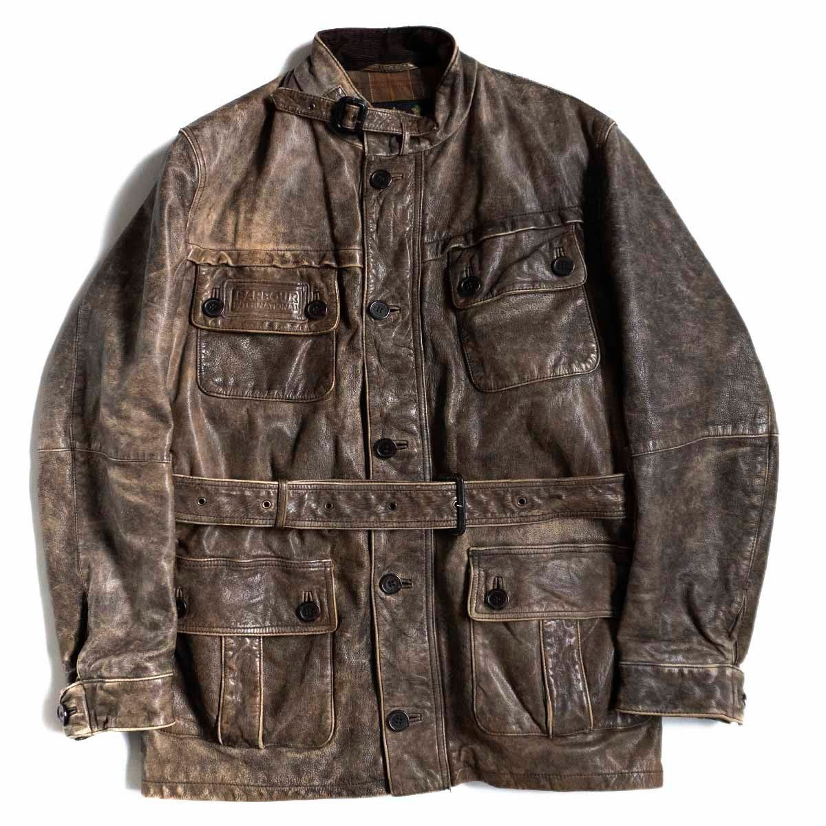 希少】 BARBOUR 【Leather International Jacket】XL レザー