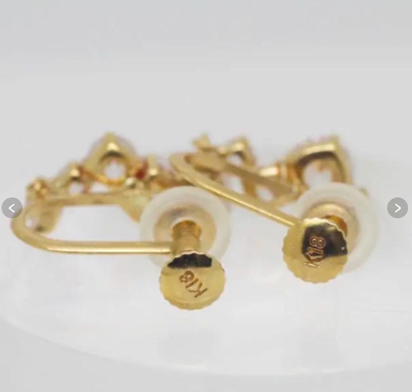 K18YG イエローゴールド キュービック イヤリング 豪華 揺れる - メルカリ 