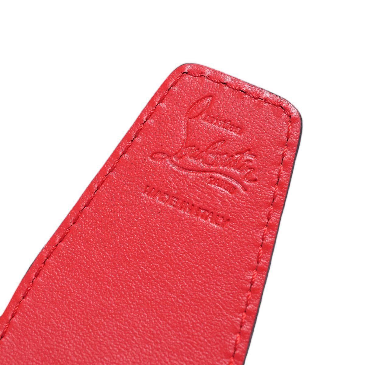 新作*CHRISTIAN LOUBOUTIN*CL パテントレザーベルト レッド 三越 新作*CHRISTIAN LOUBOUTIN*CL パテントレザーベルト レッド 三越