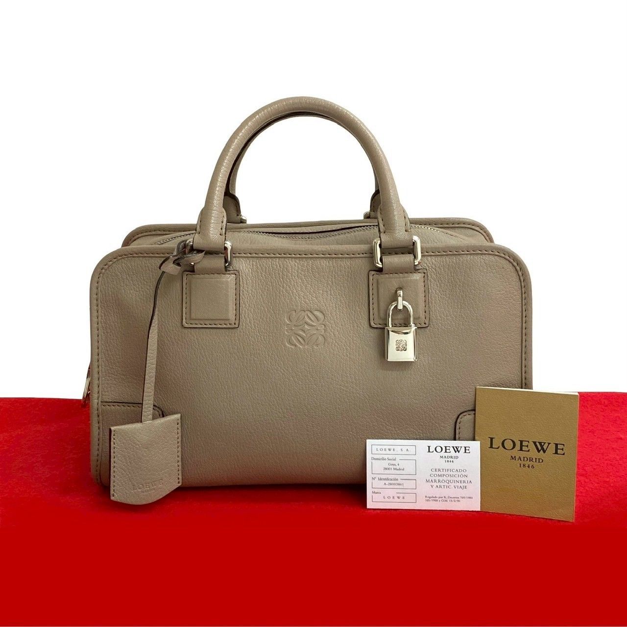 ロエベ　バッグ　アナグラム　ミニボストン　レザー　ロゴ　ベージュ　ショルダー 楽天市場】【バッグ】LOEWE ロエベ アナグラム ハンドバッグ