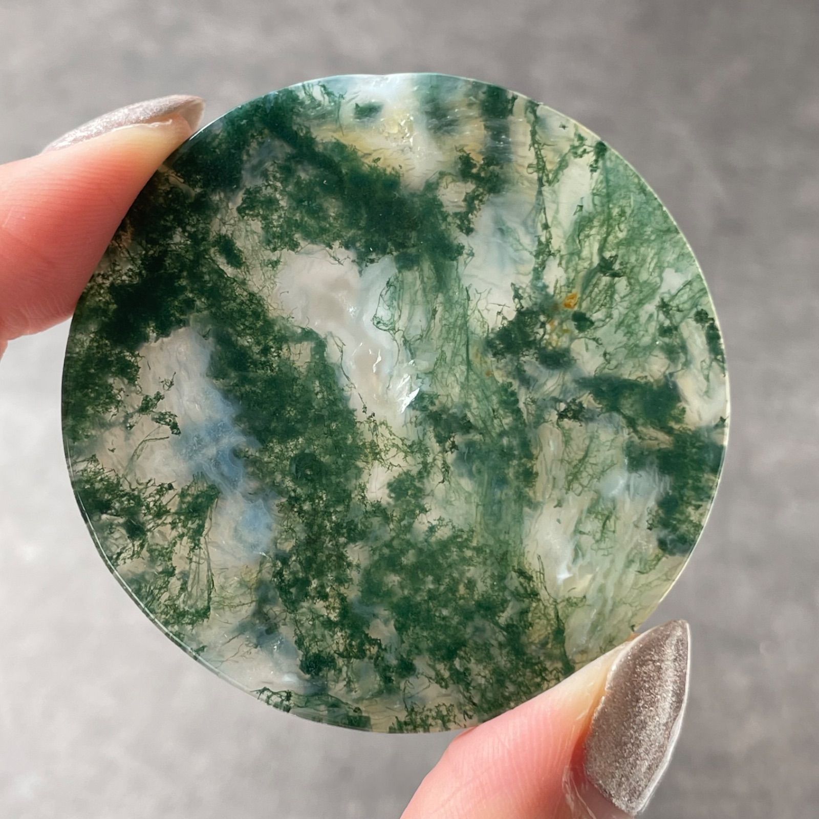 モスアゲート　MossAgate 石　stone 5 モスアゲート(苔瑪瑙)原石 385g &frasl; Moss Agate