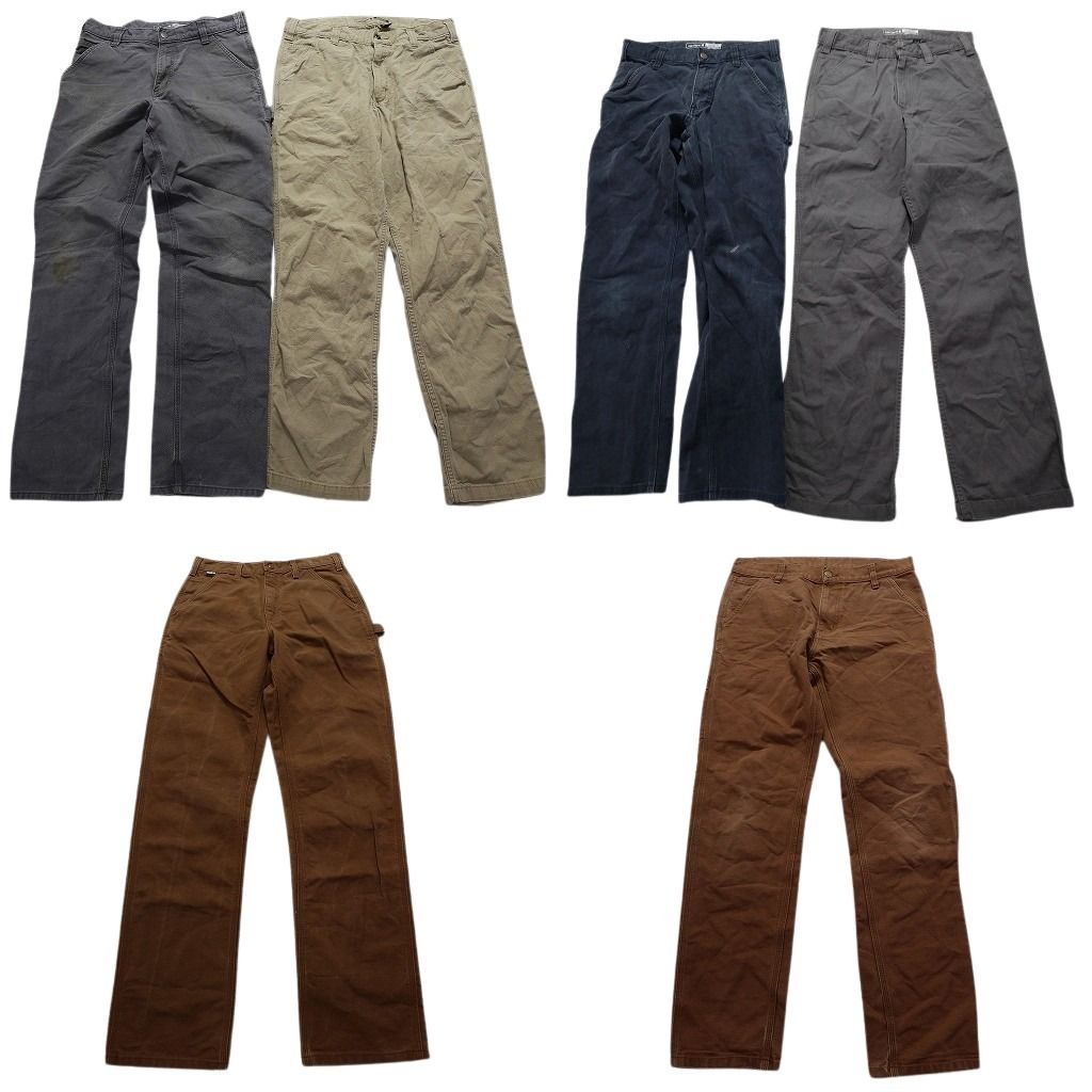 古着卸 カーハート Carhartt ダック ペインター パンツ 6枚セット メンズ 32 |30 無地 ベージュ グレー 古着 NA2087