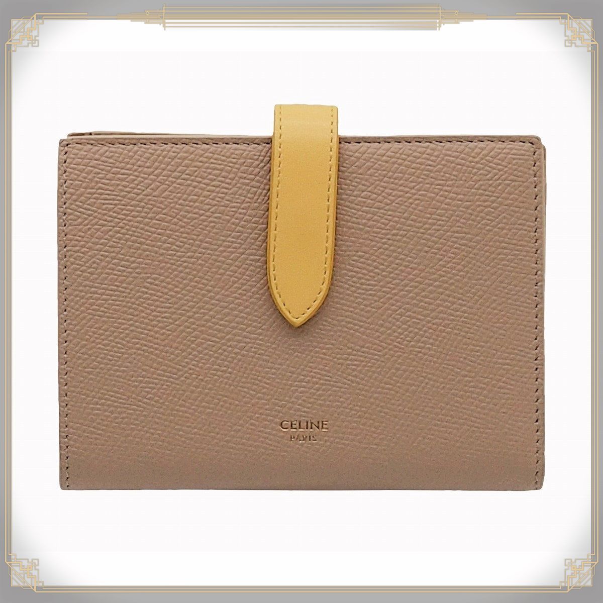 中古】CELINE セリーヌ ミディアム ストラップ ウォレット カーフ ...