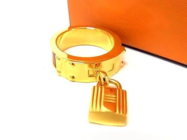 HERMES ゴールド カデナ　ケリーモチーフのスカーフリング HERMES エルメス スカーフリング ケリー カデナ型 ゴールド